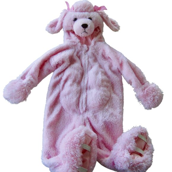 Vintage Pink Poodle Puppy Dog Costume Baby Size 12 Mos Cosplay • HALLOWEEN - Picture 1 of 6